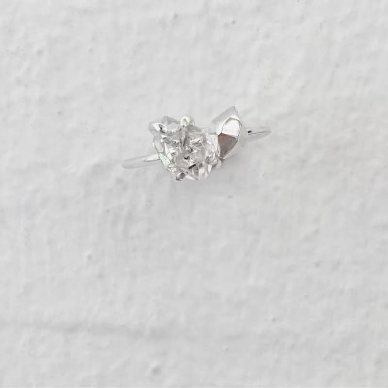 共生戒指 Twin Herkimer Diamond Ring 925純銀