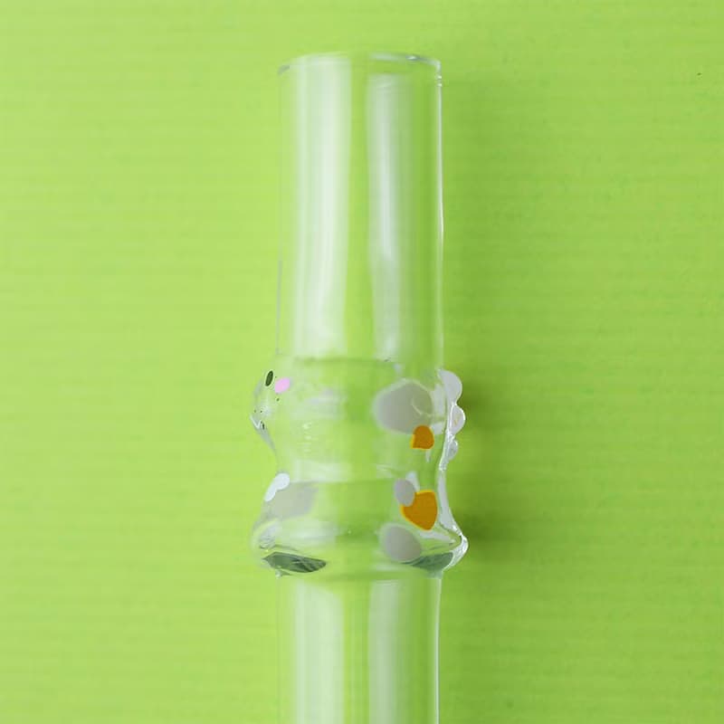 Dino Girl恐龍造型玻璃吸管-清透