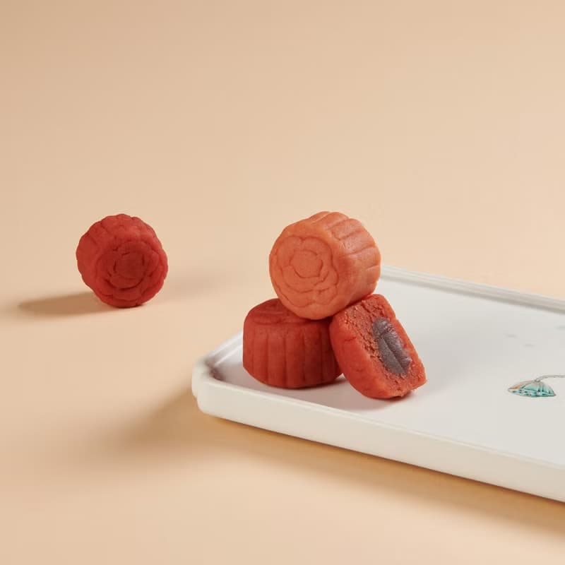 羽曦堂【入口即化創意綠豆糕】屏東玫瑰冰豆糕-12入 (奶素)