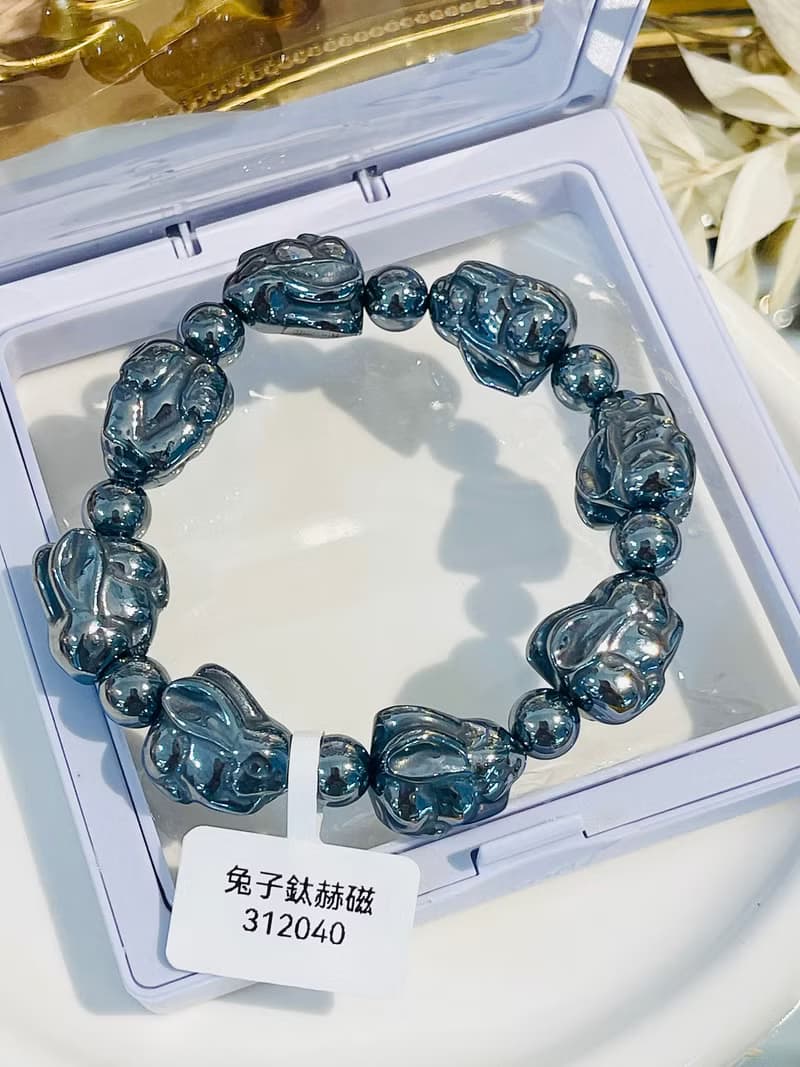 鈦赫磁兔子珠型手珠膝蓋關節不適恢復能量平衡提升身心狀態