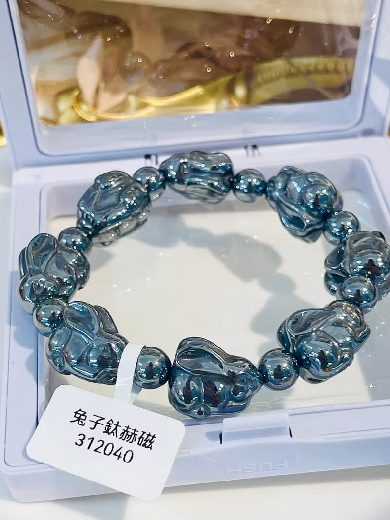 鈦赫磁兔子珠型手珠膝蓋關節不適恢復能量平衡提升身心狀態