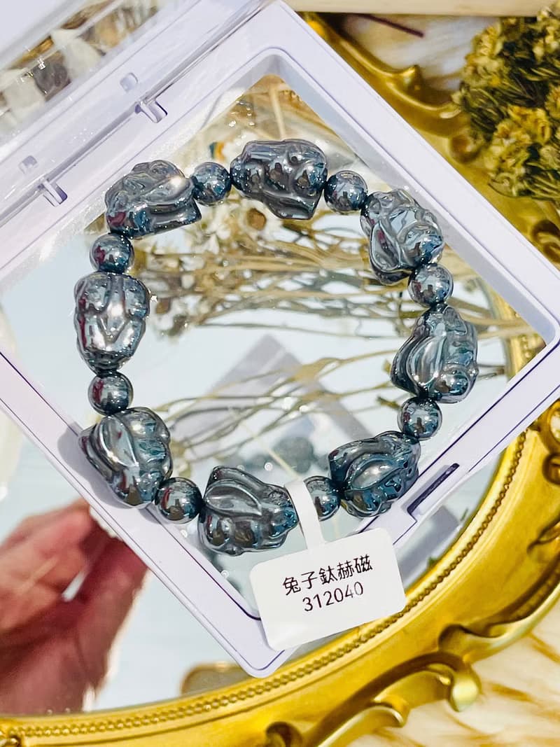 鈦赫磁兔子珠型手珠膝蓋關節不適恢復能量平衡提升身心狀態