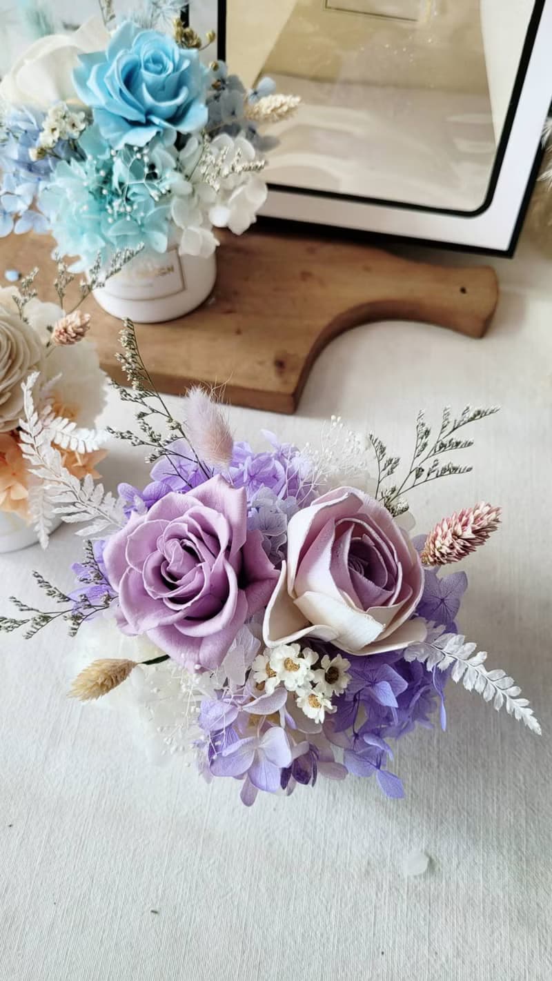 【體驗】手作體驗  輕時光。永生玫瑰香氛盆花+精油組