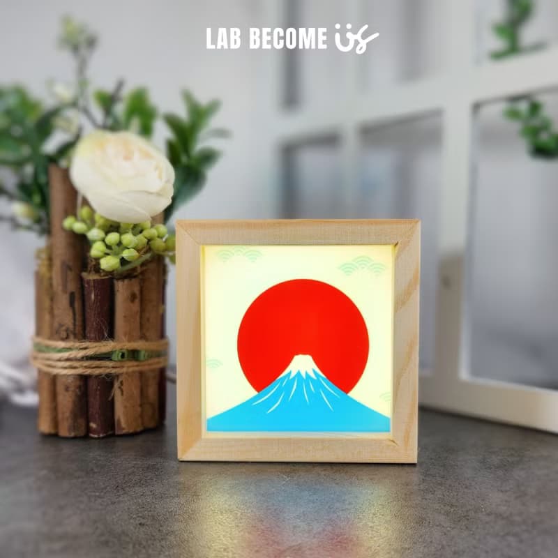 富士山 / 日系 / 木製手工燈箱