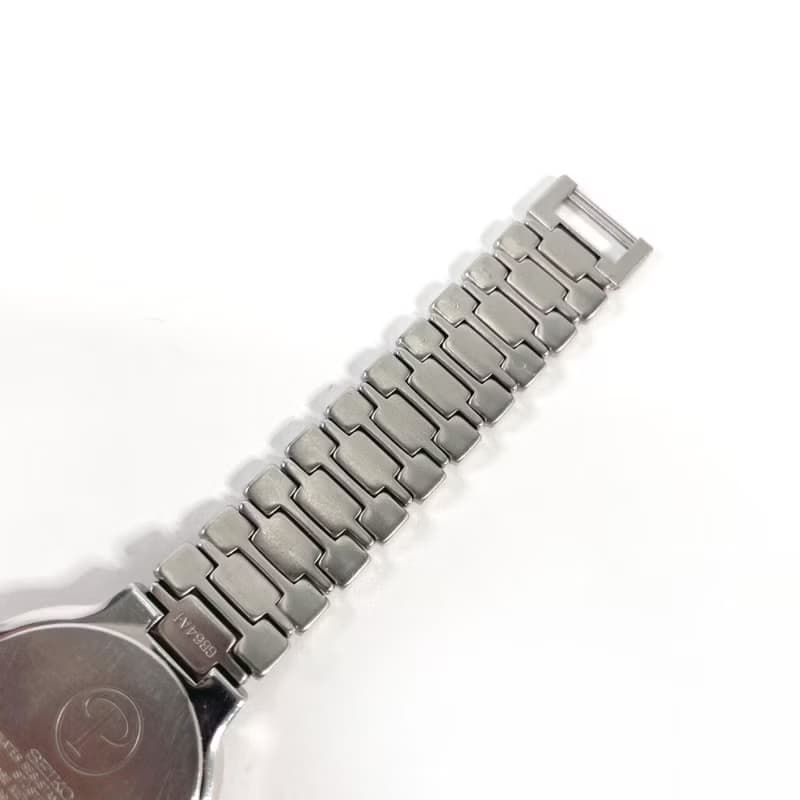 【日本直送 中古美品】セイコー SEIKO 腕時計 5E39-6A10 プレサージュ ステンレススチール シルバー クオーツ