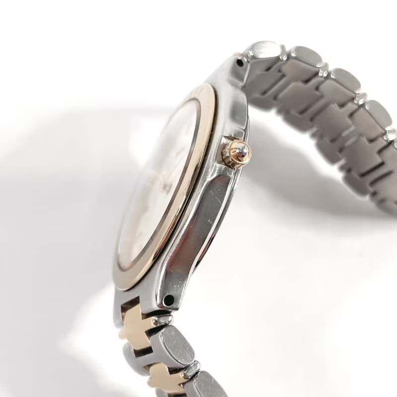 【日本直送 中古美品】セイコー SEIKO 腕時計 5E39-6A10 プレサージュ ステンレススチール シルバー クオーツ