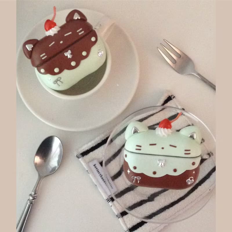 薄荷巧克力貓 AirPods 保護殼