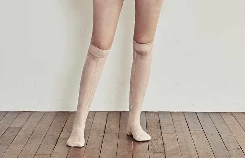 DOT 靴下 ベージュドット / organic cotton / dot / black / socks / dot