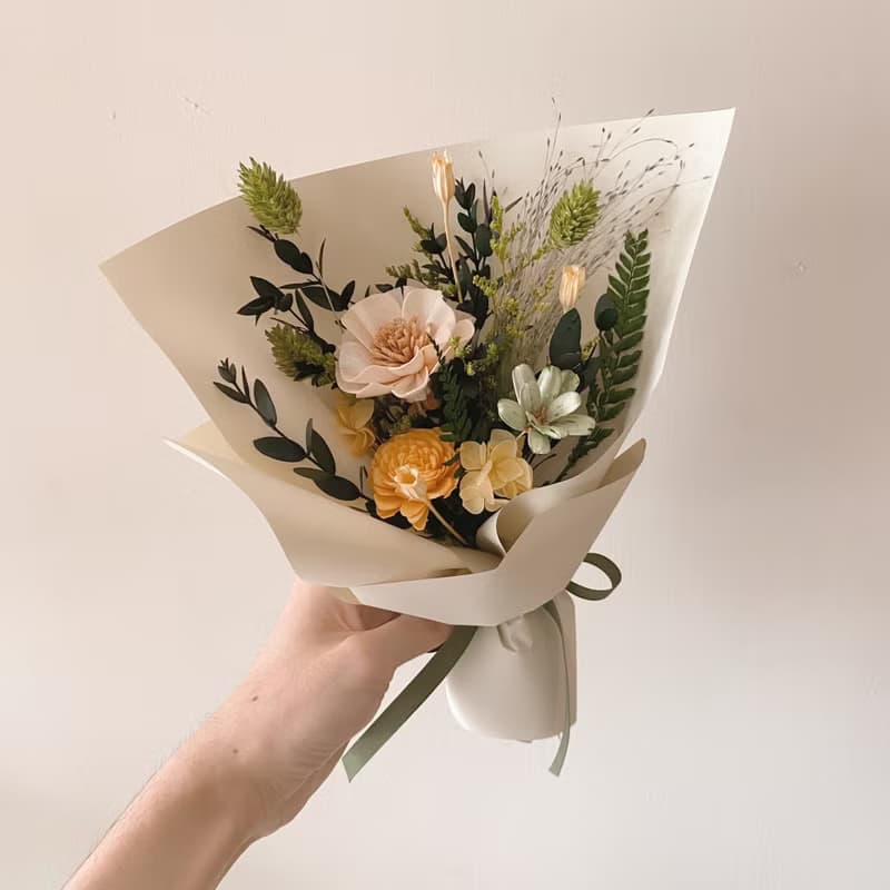 剛剛好的春天 永生花乾燥花束 生日花束 畢業花束