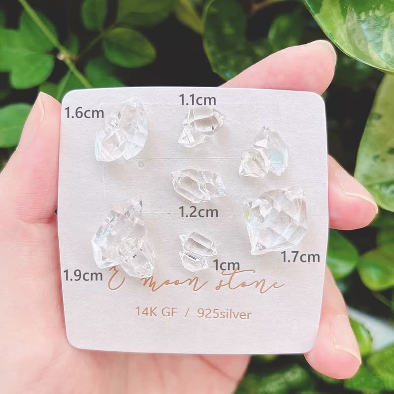 高頻能量 雙生閃靈鑽項鍊 原始水晶