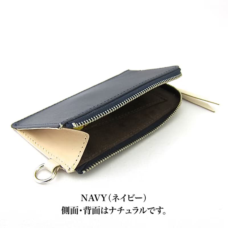 フラグメントケース ミニウォレット カードケース コンパクト スリム おしゃれ 本革 イタリア製バケッタレザー ベジタブルタンニングレザー