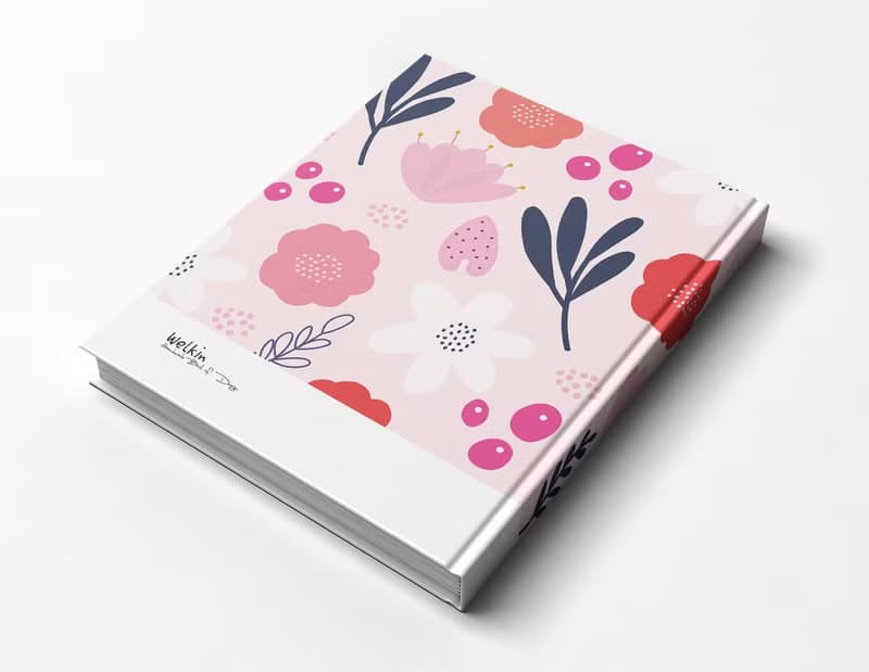 粉色花朵手工書/筆記本/手帳/日記本-洛可可草莓 WELKIN 交換禮物