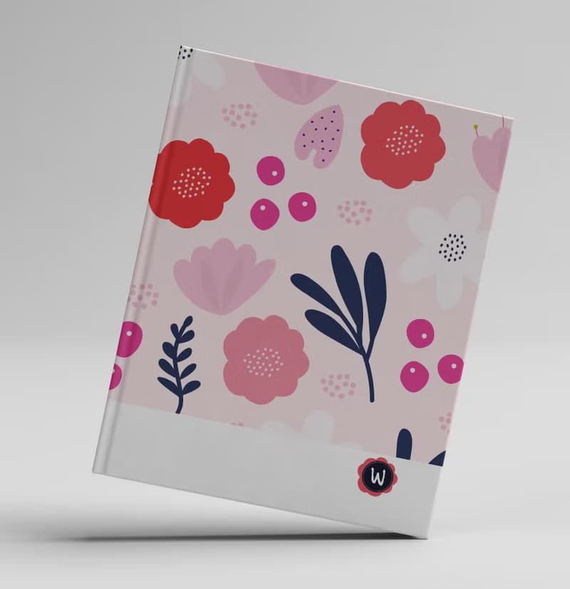 粉色花朵手工書/筆記本/手帳/日記本-洛可可草莓 WELKIN 交換禮物