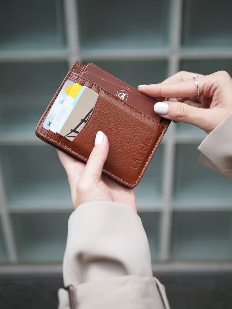 Daily (Chocolate) : Mini wallet, short wallet, cow leather, Brown