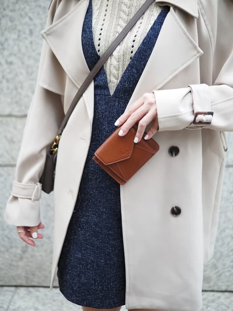 Daily (Chocolate) : Mini wallet, short wallet, cow leather, Brown