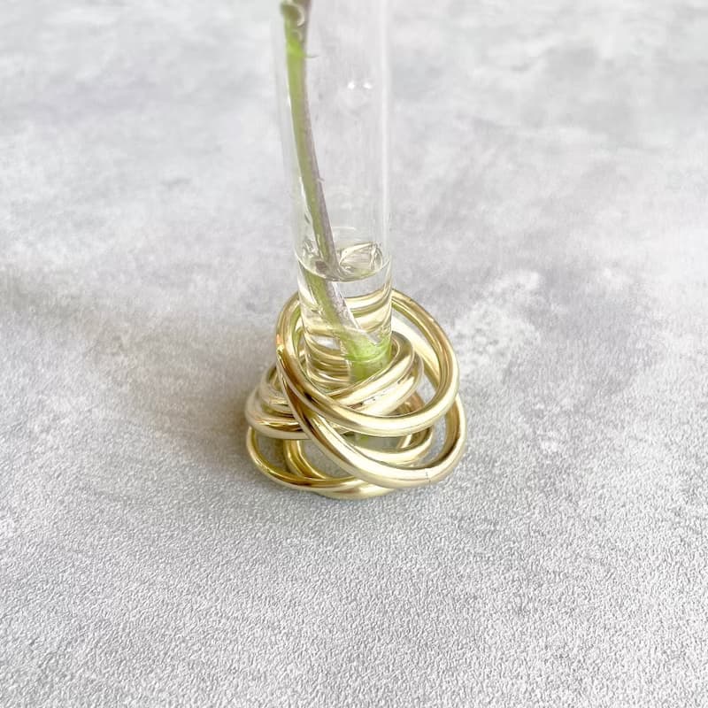 Ring 真鍮リングの一輪挿し