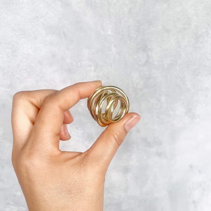 Ring 真鍮リングの一輪挿し