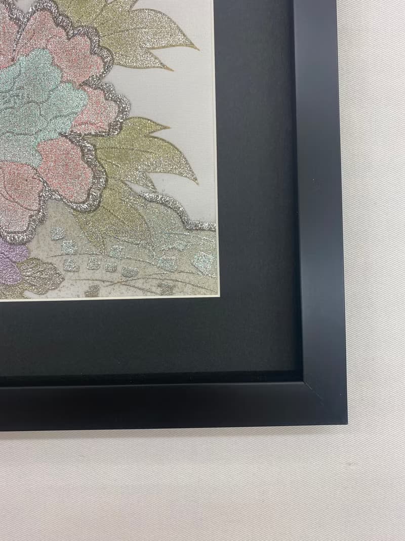 きものアート51  鶴　着物　和モダンインテリア　縁起物　長寿祝い　 made in japan