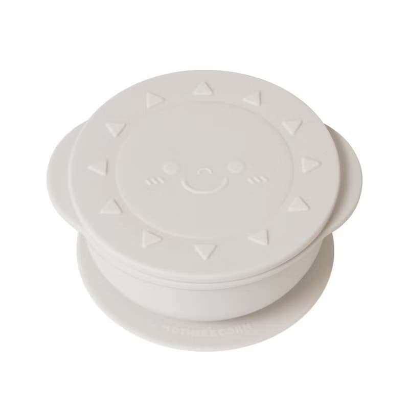 韓國【Mother's Corn】小太陽矽膠餐碗(天空灰)