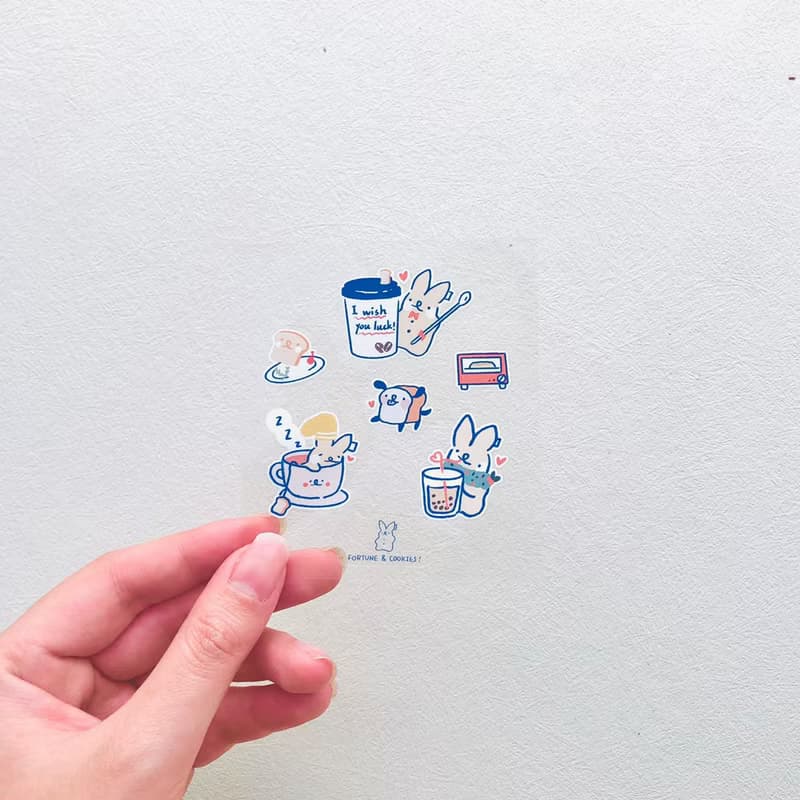 啵尼兔 / 可愛防水日本PET貼紙 / 下午茶時光