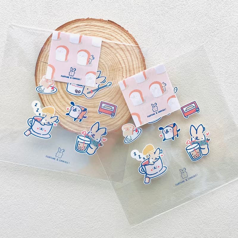 啵尼兔 / 可愛防水日本PET貼紙 / 下午茶時光