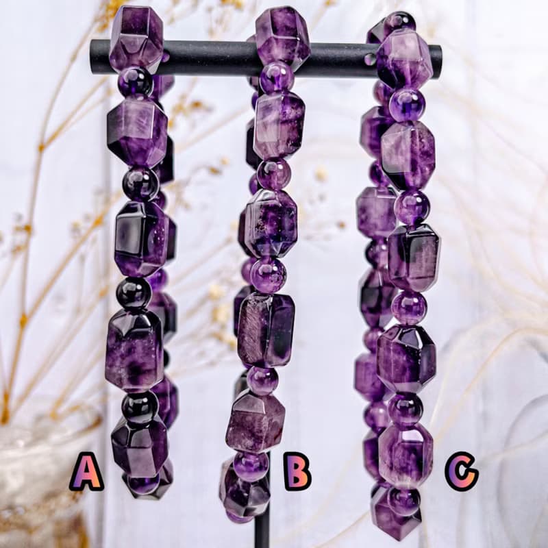 【氣質粉紫超七】天然粉紫超七 極高性價 水晶手串手鍊|可挑款