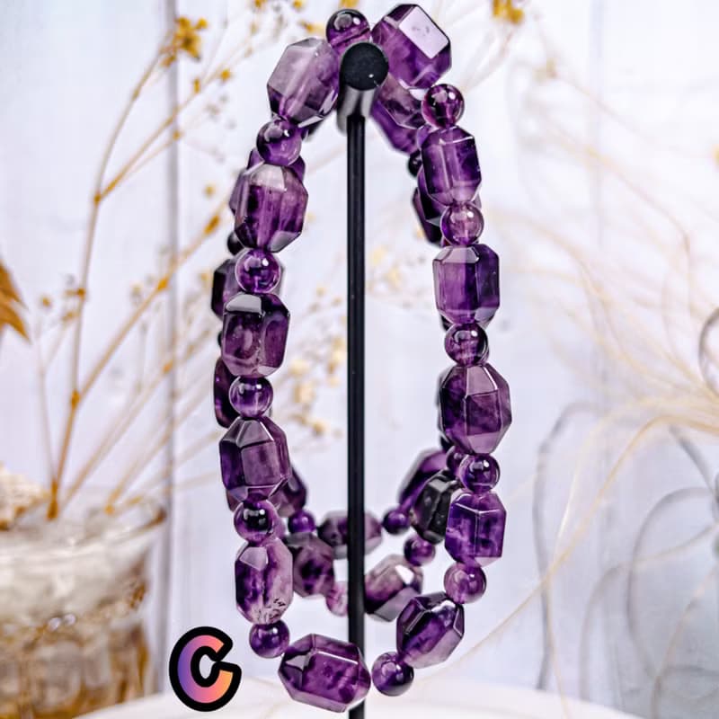 【氣質粉紫超七】天然粉紫超七 極高性價 水晶手串手鍊|可挑款