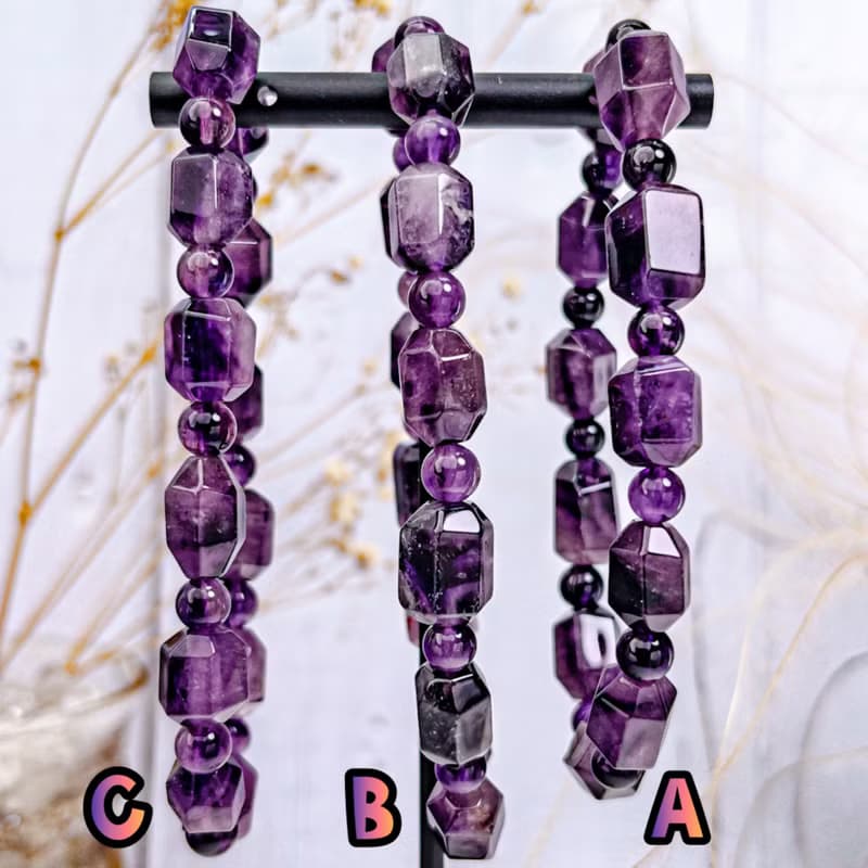 【氣質粉紫超七】天然粉紫超七 極高性價 水晶手串手鍊|可挑款