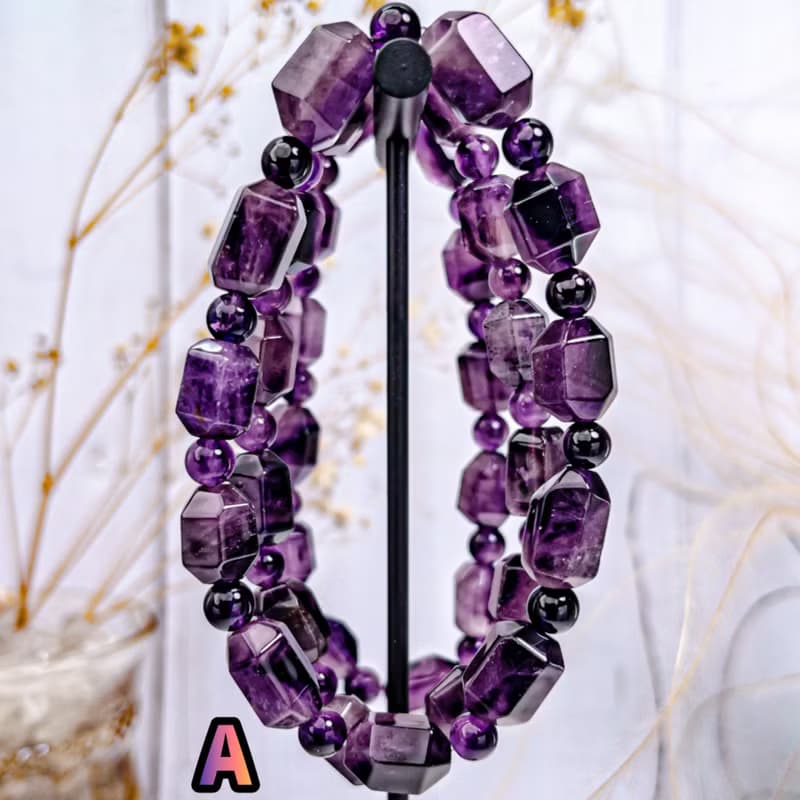 【氣質粉紫超七】天然粉紫超七 極高性價 水晶手串手鍊|可挑款