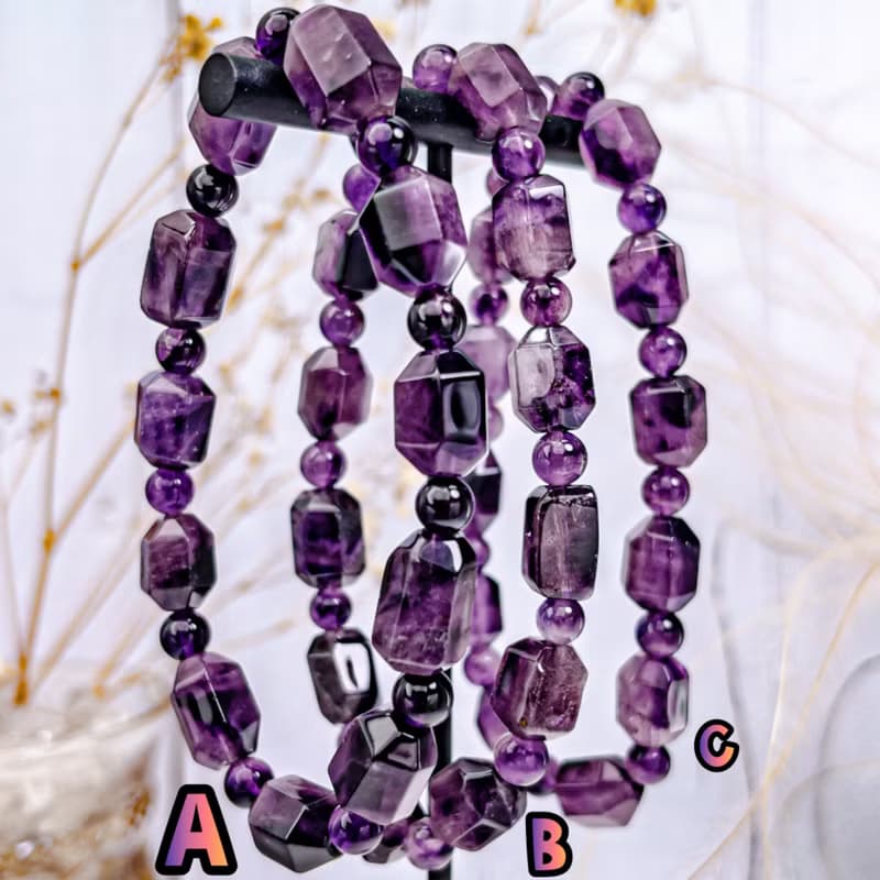【氣質粉紫超七】天然粉紫超七 極高性價 水晶手串手鍊|可挑款