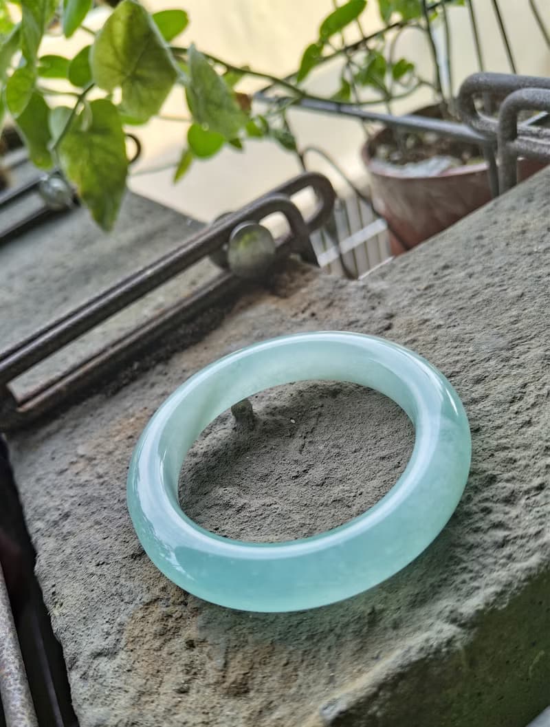 Miss feng天然石-天然凍青玉手鐲