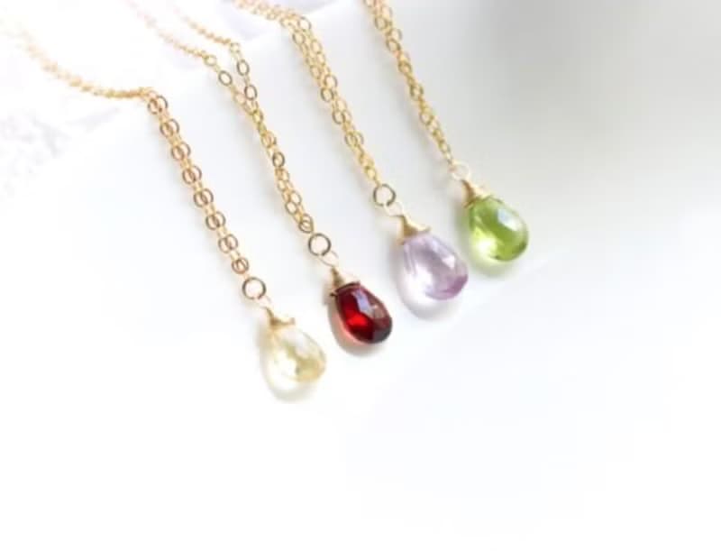 恋愛成就 ガーネット 深紅のネックレス　1月誕生石