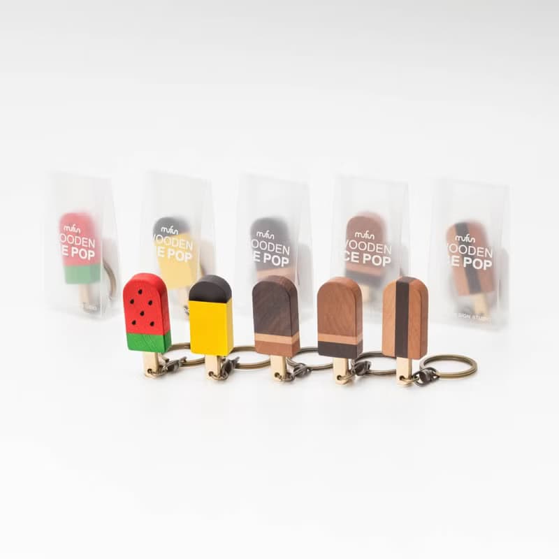 原木冰棒造型 ICE POP【巧克力】鑰匙圈