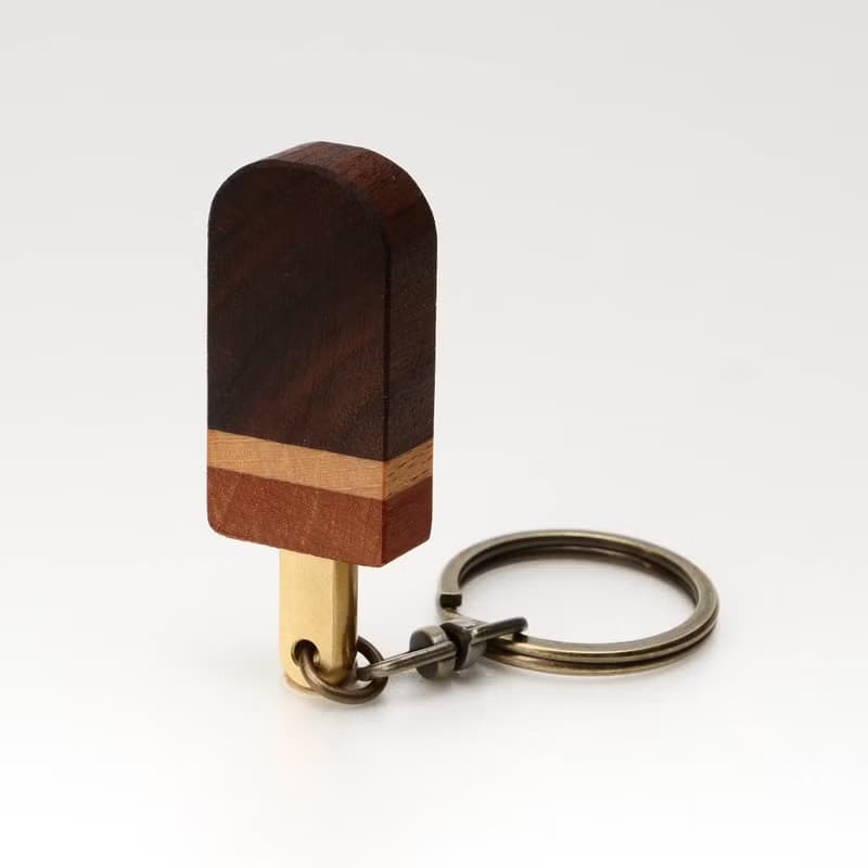 原木冰棒造型 ICE POP【巧克力】鑰匙圈