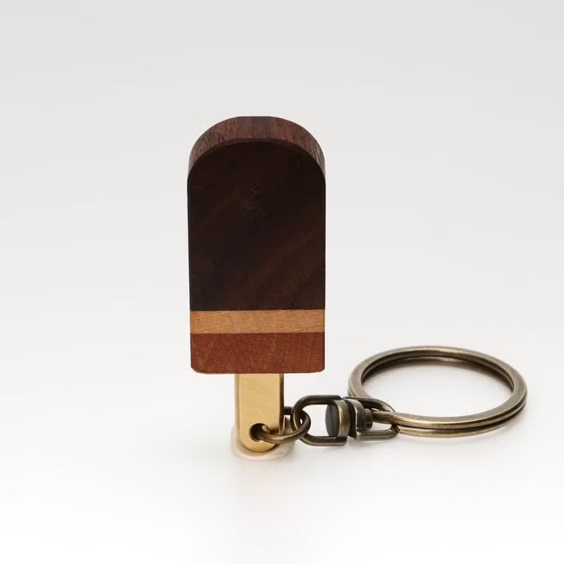 原木冰棒造型 ICE POP【巧克力】鑰匙圈