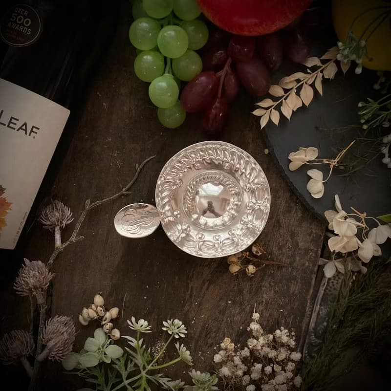 法國Art Nouveau時期 訂制款 純銀 品酒杯/試酒器