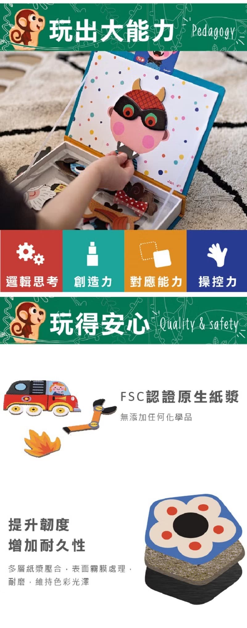 法國Janod  磁鐵遊戲書-交通工具