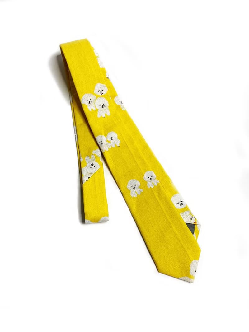 棉花糖 小白犬 領帶 Neckties