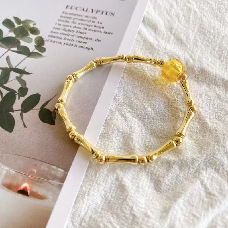 【Cinnamonmon 希娜夢夢】永恆-Gold 精油手鍊