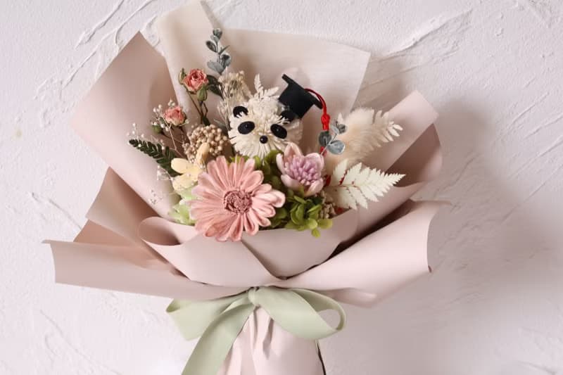花若迷 畢業花束 畢業季 熊貓花束