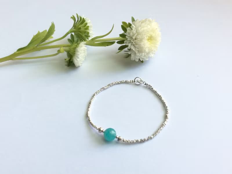 Ops Amazonite bracelet-天河石/925純銀