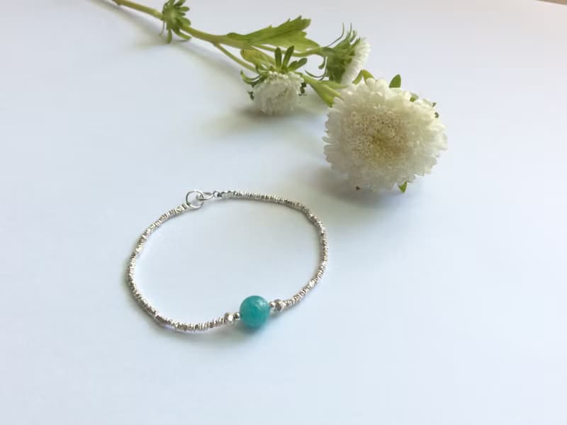 Ops Amazonite bracelet-天河石/925純銀