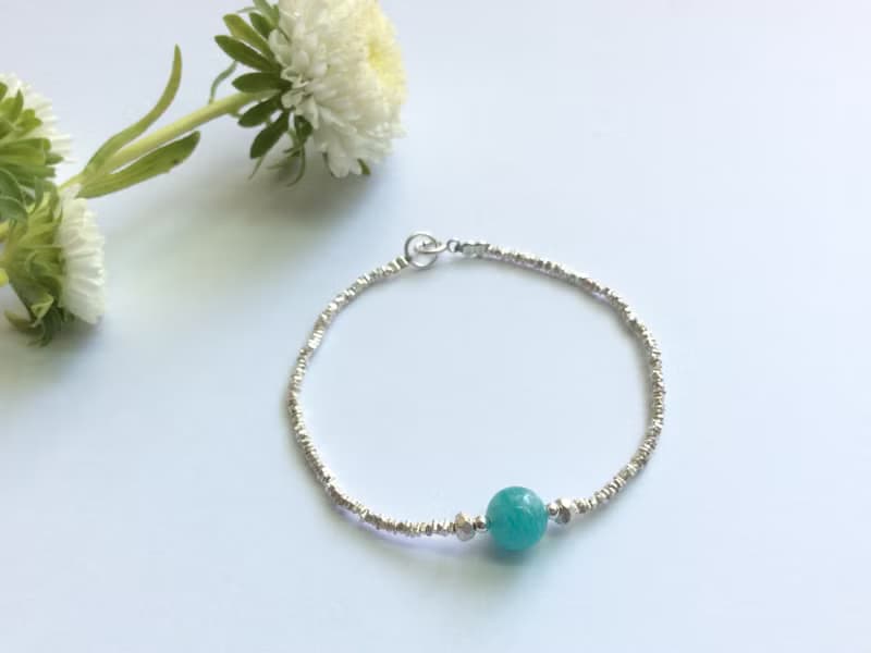 Ops Amazonite bracelet-天河石/925純銀