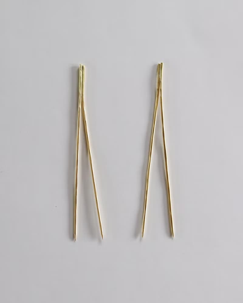 松葉のカタチの真鍮ぴっく