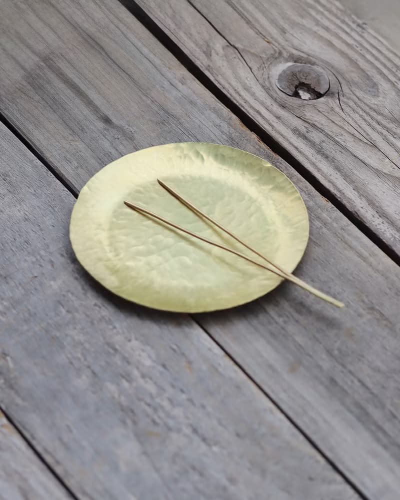 松葉のカタチの真鍮ぴっく