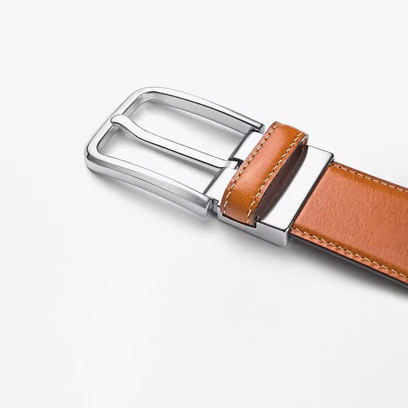 可裁剪【免費刻英文名】男士真皮腰帶 高檔商務皮帶 窄版牛皮褲帶