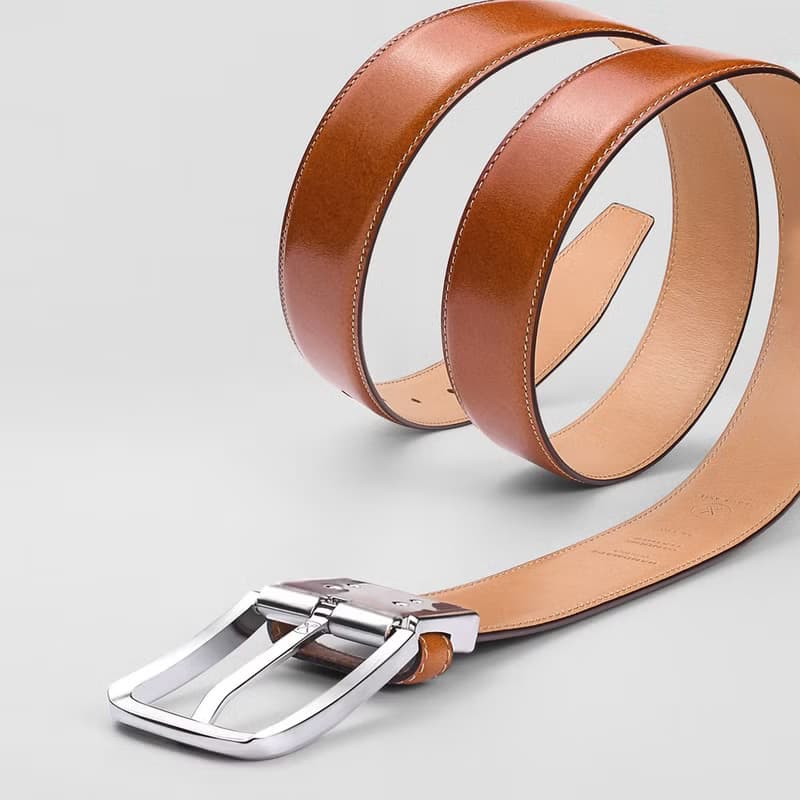 可裁剪【免費刻英文名】男士真皮腰帶 高檔商務皮帶 窄版牛皮褲帶