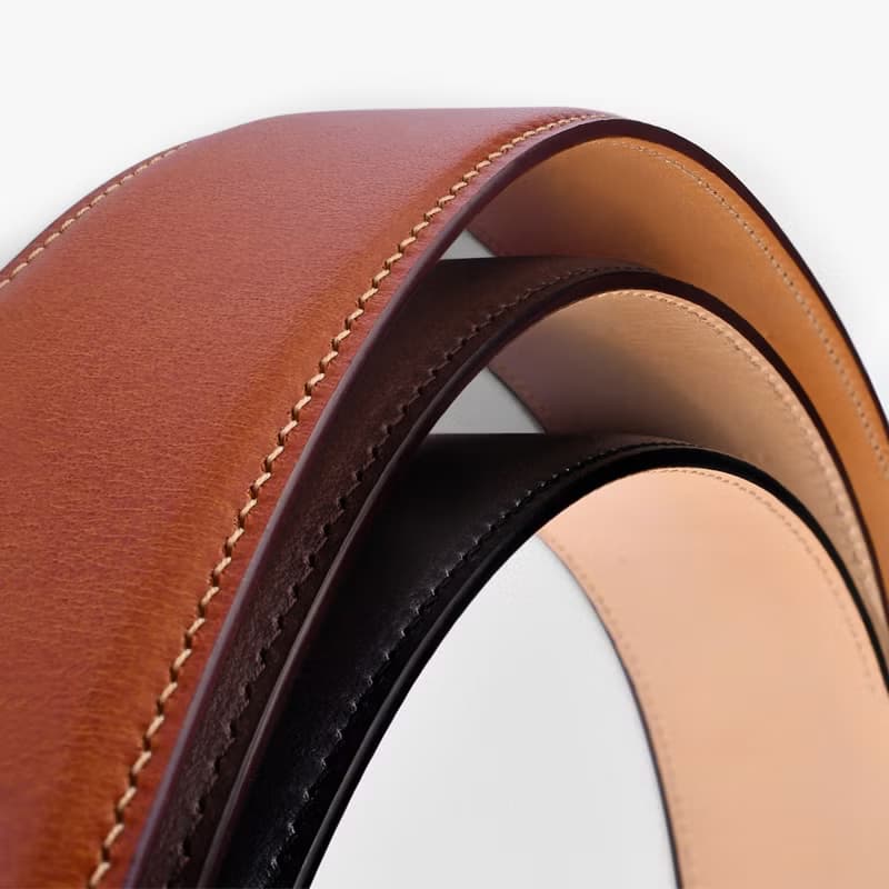 可裁剪【免費刻英文名】男士真皮腰帶 高檔商務皮帶 窄版牛皮褲帶