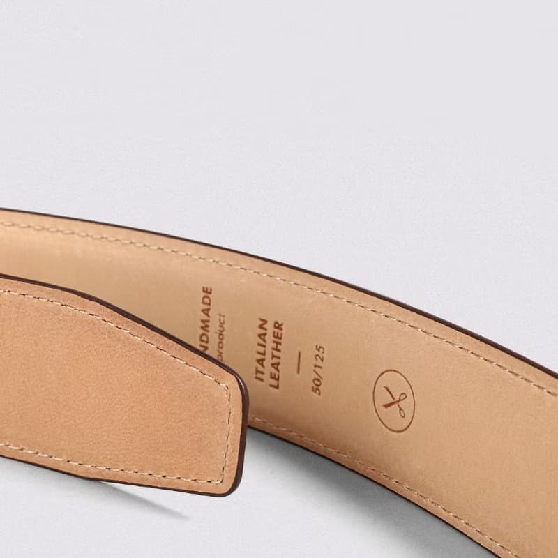 可裁剪【免費刻英文名】男士真皮腰帶 高檔商務皮帶 窄版牛皮褲帶