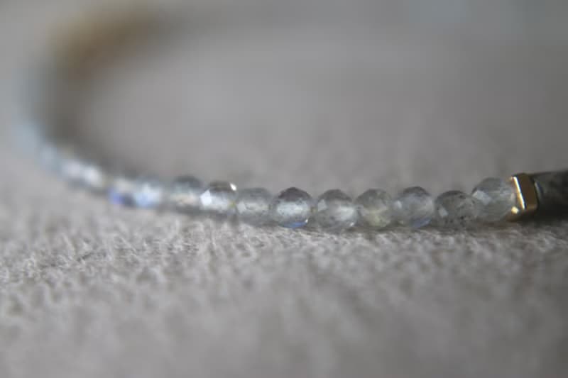 手鍊 光譜石 藍寶石 天然石 - 滿足 -